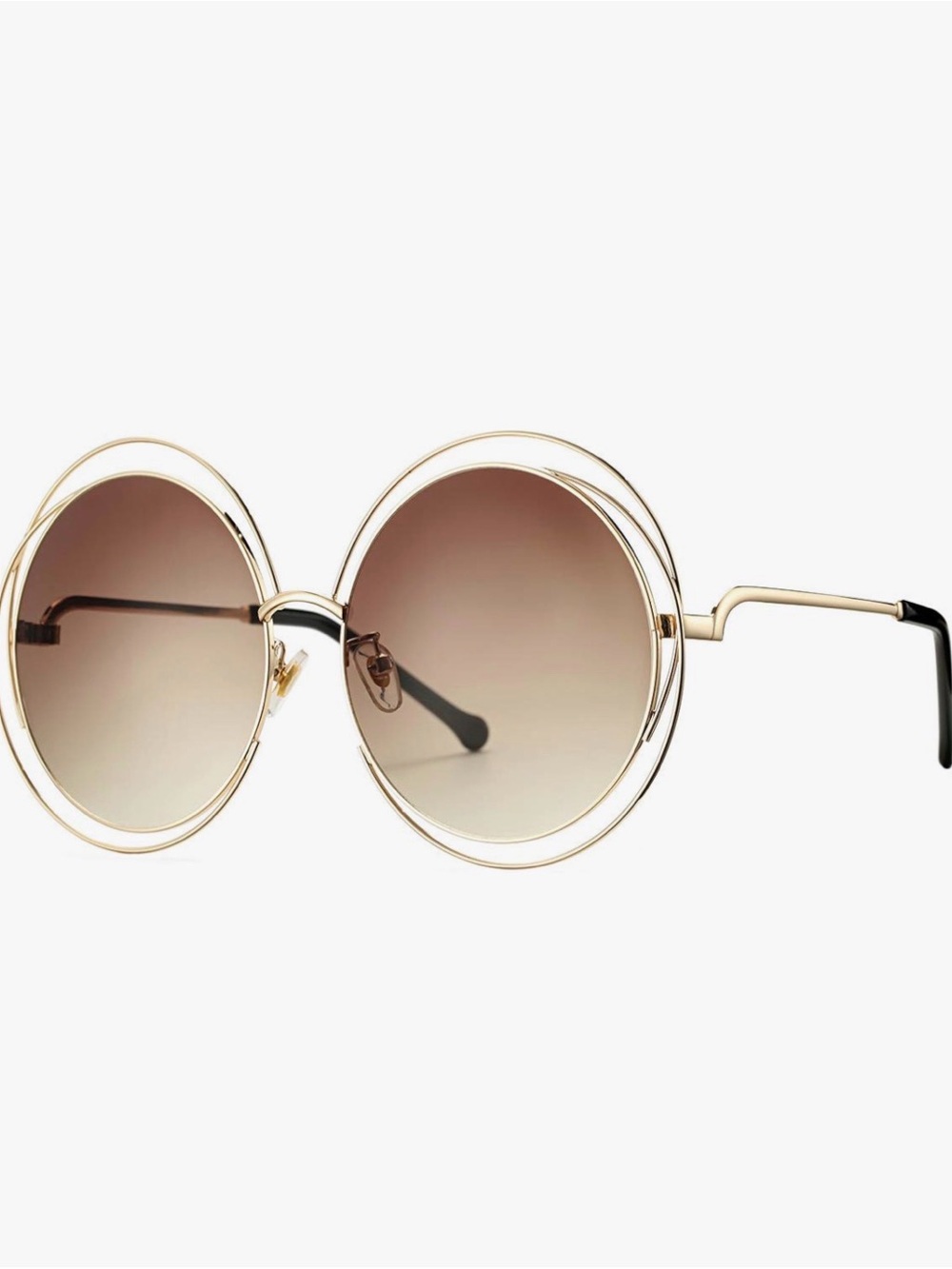 Pro Acme Women’s Double Circle Metal Wire Frame Oversized Round Sunglasses